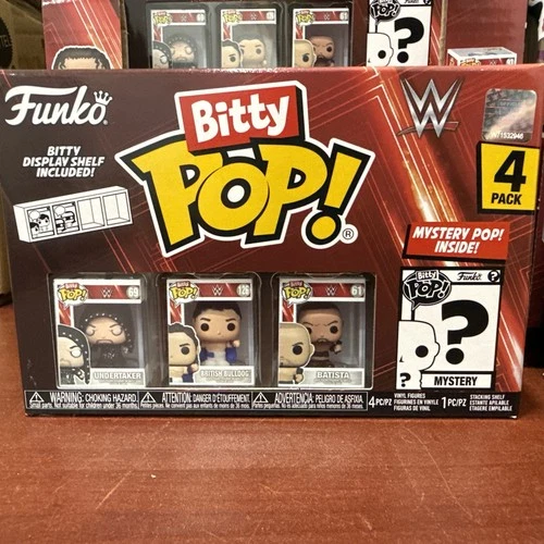 FUNKO Bitty Pop! • WWE • Undertaker • British Bulldog • Batista + Mystery