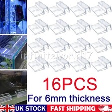 16PCS Fish Tank Lid Clips Acrylic Support Bracket For Fish Tank 6MM UK