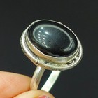 Natural Black Onyx Gemstone 925 Silver Handmade Jewelry, Ring Size-8.5 US