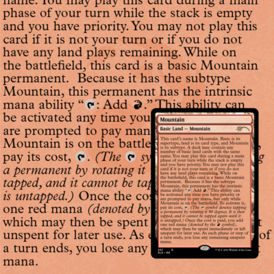 Magic: the Gathering MTG Secret Lair - THE FULL-TEXT LANDS