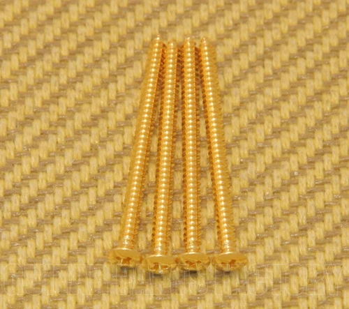 GS-3312-002 (4) Gold Mounting Screws for Gibson P-90 Soapbar Pickup