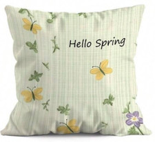 Spring Floral Pattern Pillow Cover, Versatile, Spring/Easter/Summer 18x18