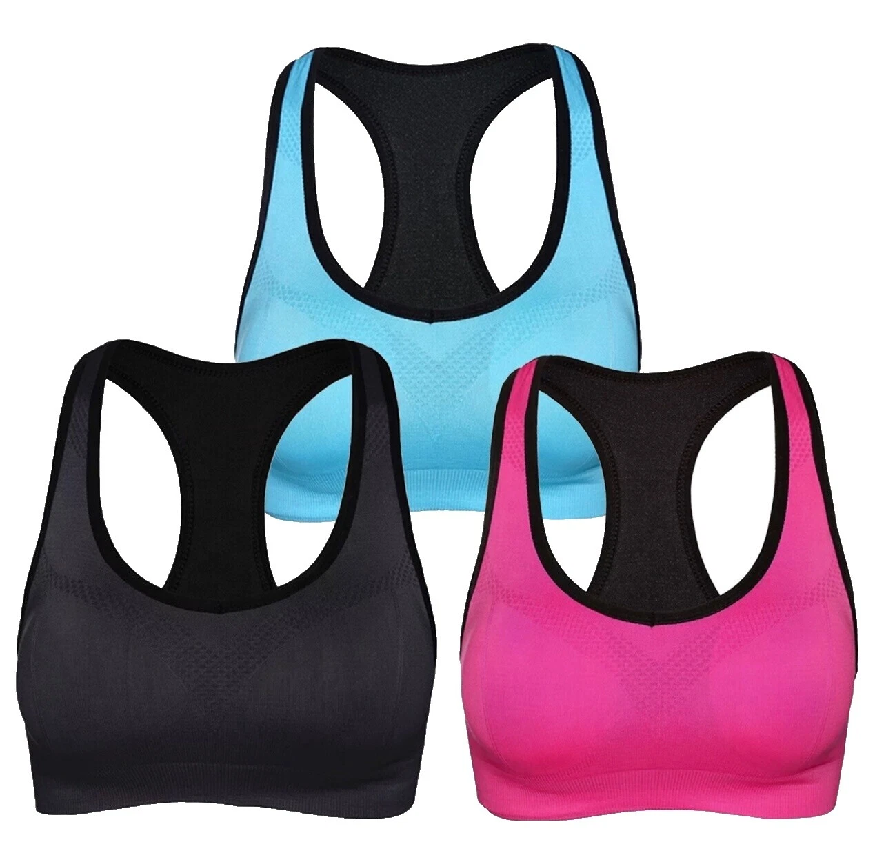 C Multicolor Solid Sports Bras