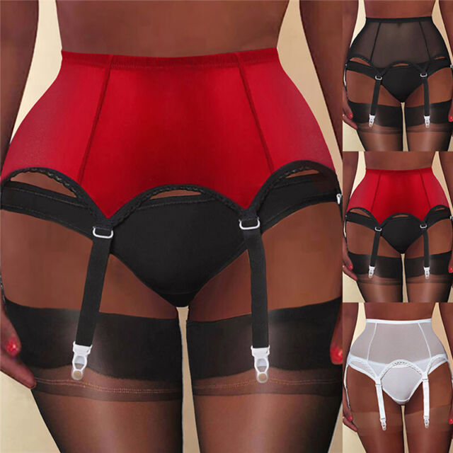 Women Sexy Lace Garter Belt High Metal Waist Suspender 6 Buckles Strap Ladies Women Sexy Lace Garter Belt High Metal Waist Suspender 6 Buckles Strap Ladies