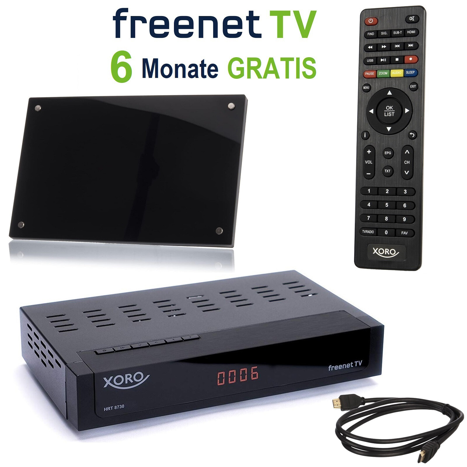 Dvb-T2 Receiver Xoro 8730 Kit Mit 20 Db Antenne Hd Freenet Pvr Usb Tv Aufnahme