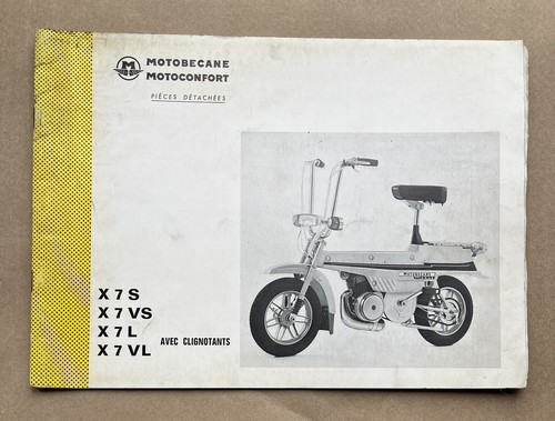 Motobecane Motoconfort Type X7 X7 S X7 VS X7 L X7 VL Spare Part Catalog French