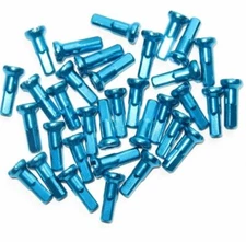 14mm TEAL AQUA  Alloy Aluminum spoke nipple 14g (2.0mm) Custom amounts