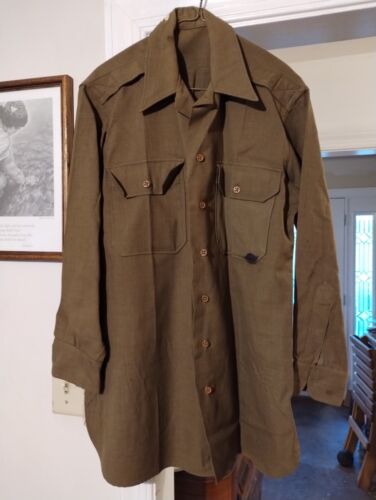 T-shirt uniforme en laine de l'armée militaire américaine de la Seconde Guerre mondiale, taille moyenne ou grande, 40 R ? - Photo 1/10
