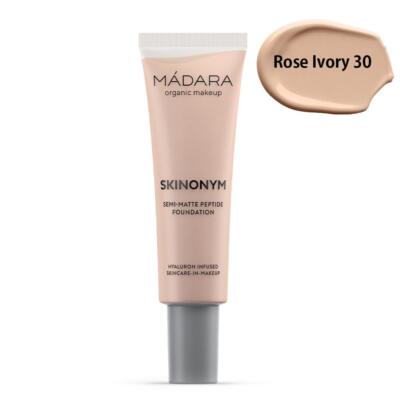 Madara Organic Natural Skinonym Semi-Matte Peptide Foundation Rose Ivory 30ml