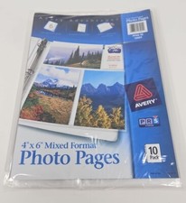 Avery 13401 PP46-10 4x6" Mixed Format Photo Pages, Acid Free SEALED Pack of 10.