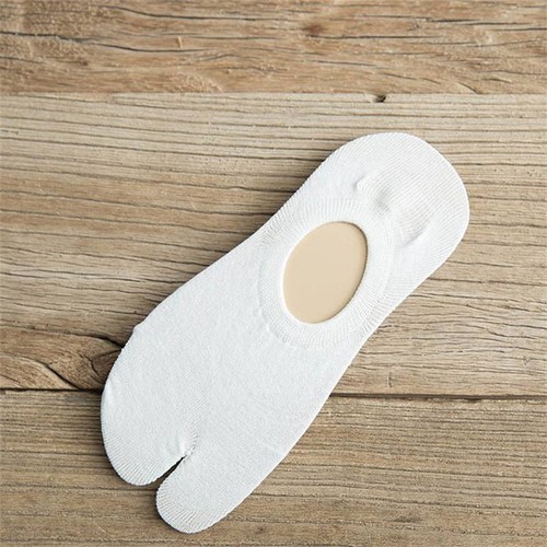Toe Socks Low Cut Socks Low-Cut Cotton Summer Couple Solid Color Slip Silicone - Picture 2 of 18