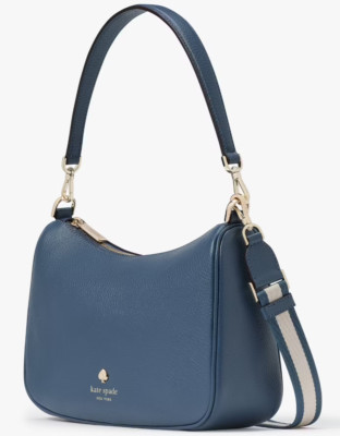 Kate Spade Emma Shoulder Bag Blue Leather Crossbody Purse