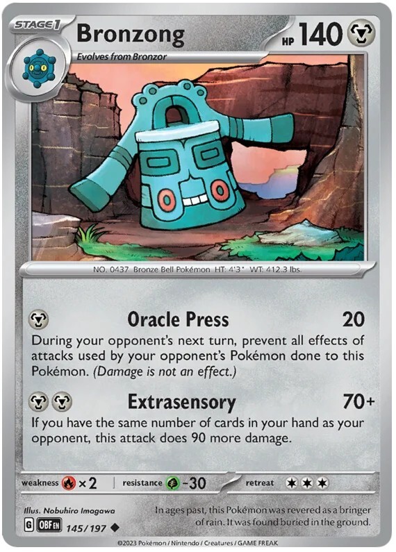 Bronzong Pokemon TCG Card 145/197