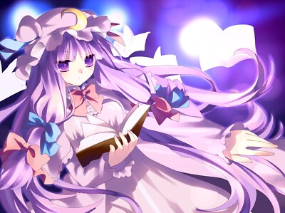 Anime book dress hat long hair patchouli knowledge Custom Gaming Mat Desk