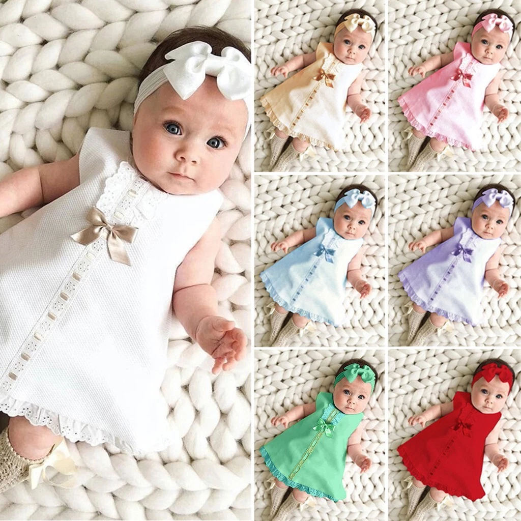 Baby girl dress with best sale headband