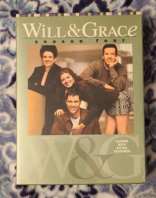 ''Will  & Grace Season Four DVD''  4-Disc Set  New 2005 Loaded With Extra Features