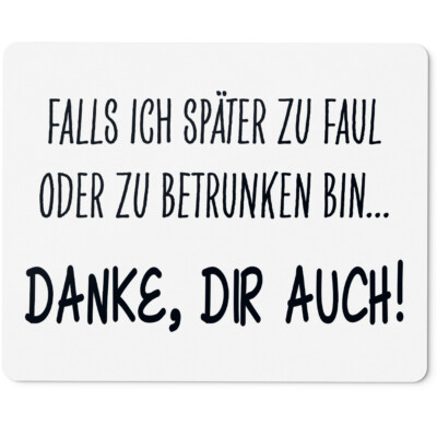 Falls ich später zu faul oder zu betrunken bin. Danke dir auch! 10401007778