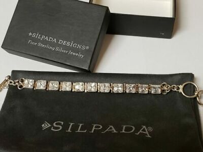 SILPADA 925 Sterling Silver Cubic Zirconia CZ Hinged SILPADA 925 Sterling Silver Cubic Zirconia CZ Hinged