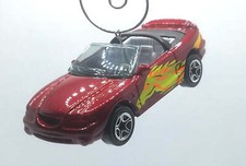 Christmas Ornament for Ford Mustang Cobra Red with Yellow Pony
