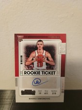 Marko Simonovic 2021-22 Panini Contenders Rookie Ticket Auto #157 RC Bulls!