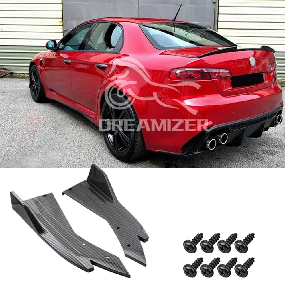 For Alfa Romeo Giulia 159 147 Carbon Rear Bumper Splitter Spats Diffuser Canards