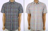 Cremieux Classics Short Sleeve Button Front Plaid 100% Cotton Casual Woven Shirt
