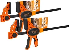 2-pack Ratchet Bar Clamps Set, Medium Duty, 12-inch One Hand Clamp, E-Z Hold Exp