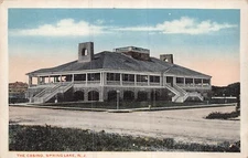 SPRING LAKE NEW JERSEY~THE CASINO~1920s HILLS DRUG CHAMBER OF COMMERCE POSTCARD