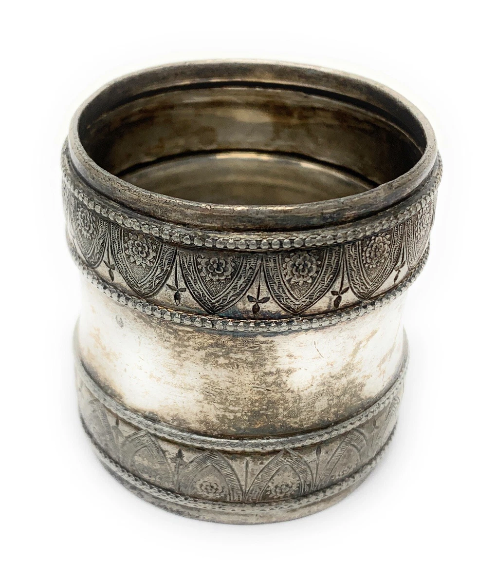 Antique silver plate napkin rings sale