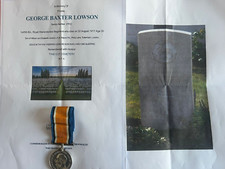 WW1 Medal KIA Casualty Lowson Royal Warwickshire Regiment Buried Tyne Cot Song