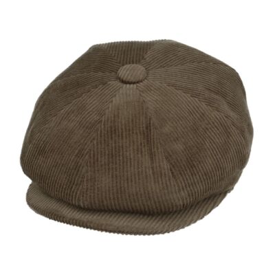 Men's Cotton Corduroy Newsboy Flat Cap Ivy 8 Panel Heritage