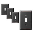 Dewenwils Toggle Light Switch Cover,Metal Light Switch Plates Aged Bronze 4-Pack