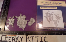 BLOSSOM COLLECTION FLOWER 3 FRAMELITS THINLITS DIE CUT TATTERED LACE 2650 CREAKY