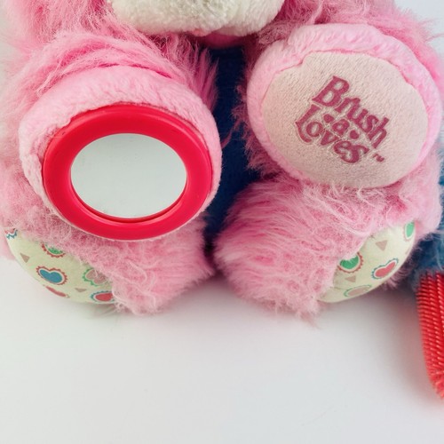 Brush-A-Loves Matchbox Vintage anni 80 Berry Pink Bear Giocattolo Morbido Amtoy Peluche Coccola - Foto 3 di 8