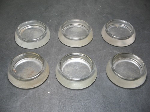 Lot of 6 Vintage Furniture Coasters Casters 2.5 Inch Inner Diameter 3 Inch Base