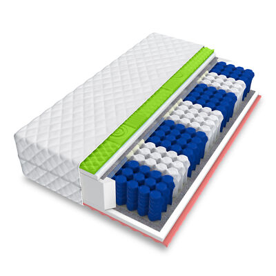 Matratze PAX 7 Zonen 140x200 H3 Hybrid FOAM Visco Taschenfederkern 21 cm NEU