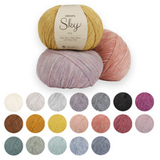 DROPS Sky Wool Yarn Alpaca Merino DK Double Knit Crochet 190m 50g All Shades
