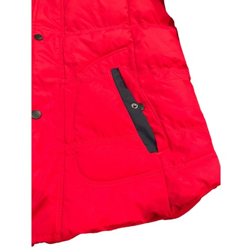 Wantdo Women's Red Quilted Coat Long Thick Puffer Jacket Removable Fur HoodP - 第 3/8 張圖片