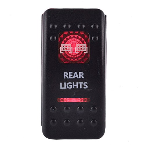 Auto KFZ LKW 12V/24V Wippschalter Wippenschalter LED beleuchtet Einbauschalter - Bild 25 von 46