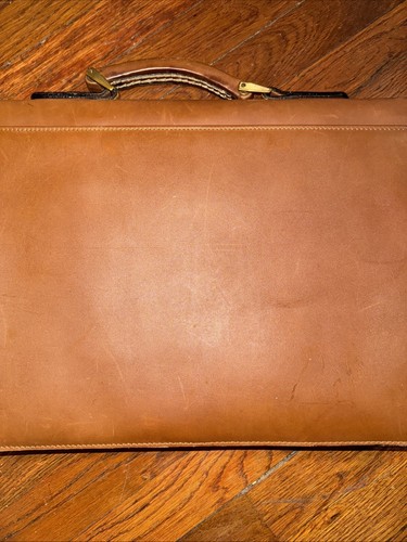 Vintage Joseph Daniel Brown Leather Briefcase Handbag - Picture 10 of 19
