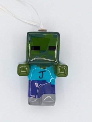 Minecraft Zombie Ornament Resin Mojang - Initial J Marked - Gamer Decor