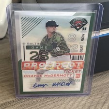 2024 Panini Prospect Edition  Chayce McDermott Prospect Ticket AUTO Prizm Green