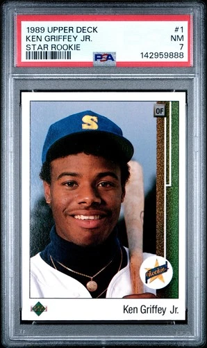 Ken Griffey Jr 1989 Upper Deck #1 Star Rookie RC - PSA 7