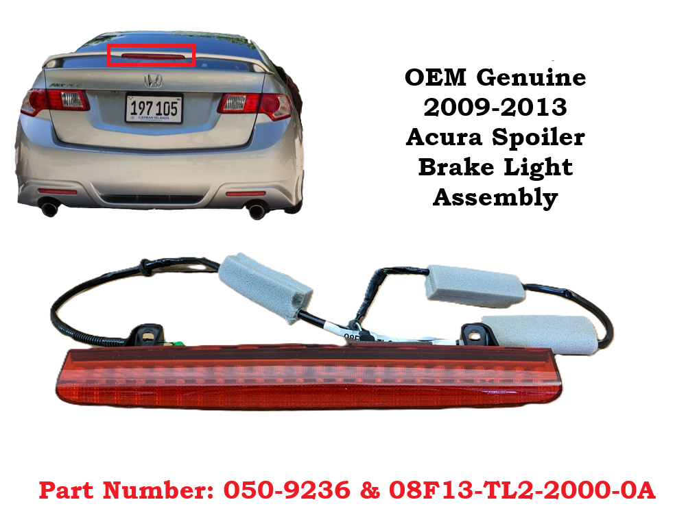 050-9236 OEM Genuine 2009-2013 Acura TSX Rear Trunk Spoiler LED