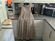 GORGEOUS SHEIN DITZY MAXI LATTE FLORAL Dress UK L = 12/14 BN