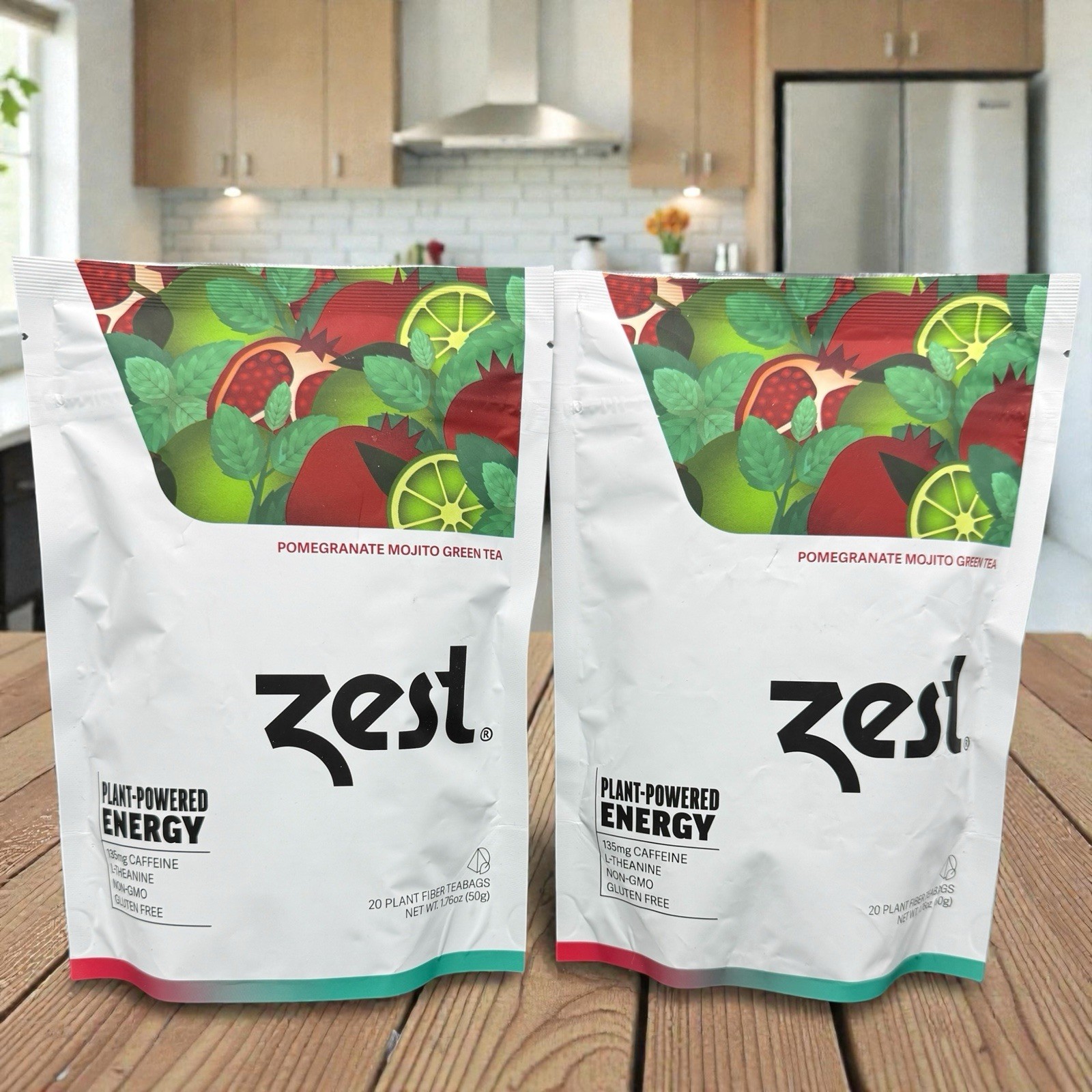 Pomegranate Mojito 20ct &ndash; 2 Pack High Caffeine Tea Bags