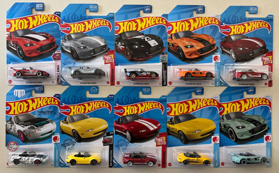 NEW 2025 Hot Wheels D Case 1991 & 2015 MAzda MX-5 Miata LOT 10