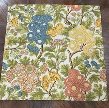 Pottery Barn Mum Garden Butterfly Cotton Linen Pillow Cover 20x20 Unused 2 Avlbl