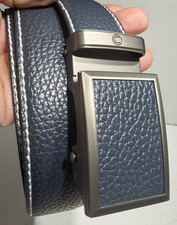 Nexbelt genuine pebbled leather mens Grain Deep Sea Navy Golf Ratchet Golf Belt