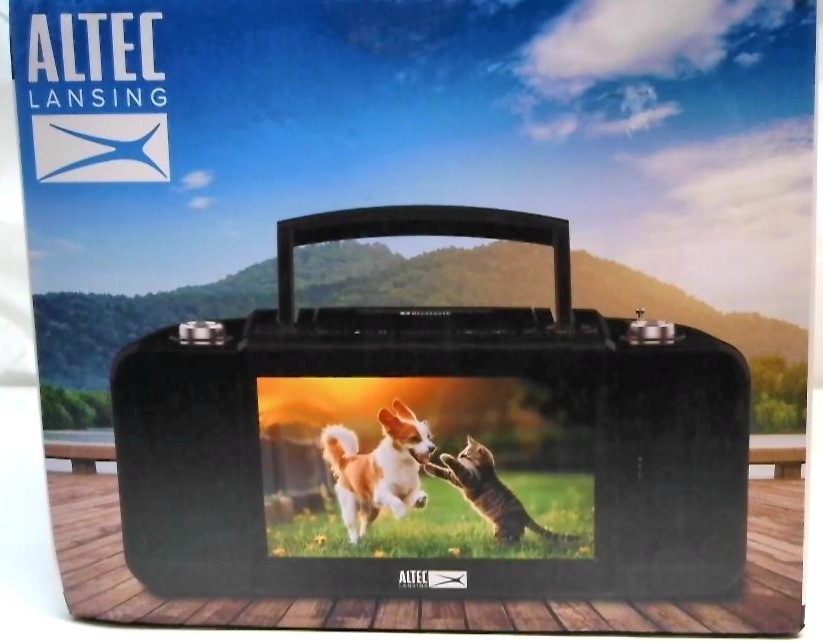 Altec Lansing Portable 10" Screen Boombox Bluetooth DVD HDMI Roku Fire TV